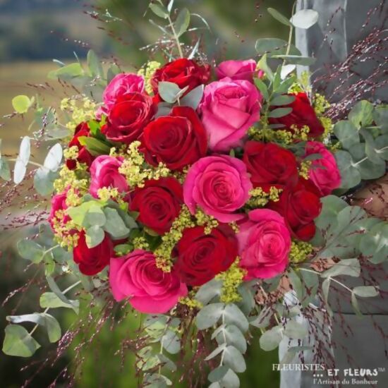 Bouquet rond de roses